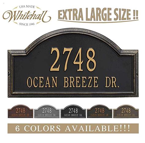 metal address plaques house|metal address signs for yard.